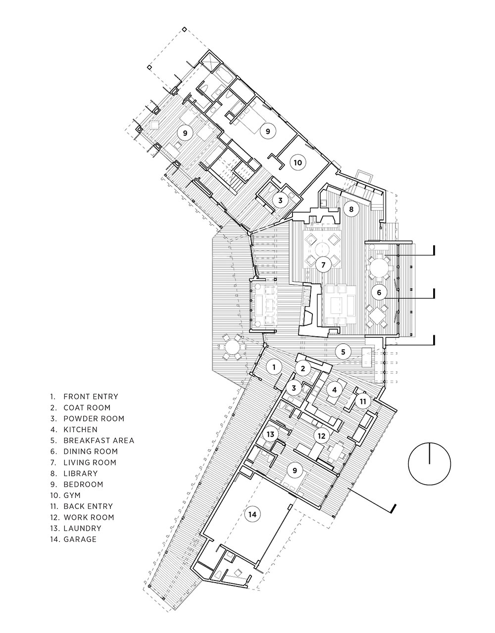 Diagram of Malibu Ranch floorplan