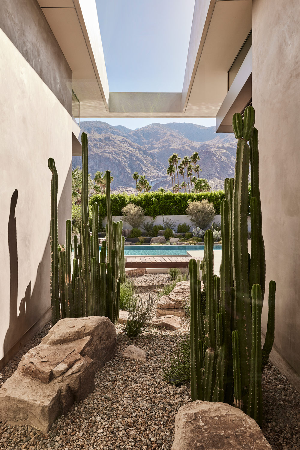 Exterior landscape at Slot Canyon residence