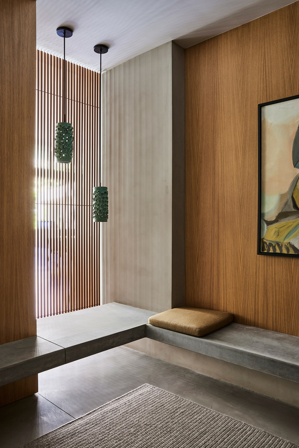 Detail of lighting fixture at Slot Canyon residence